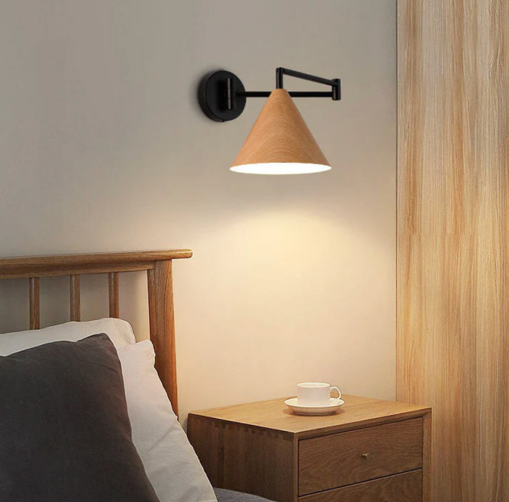Lampada da Parete in Legno Scandinavo Sconces Minimalista Moderna