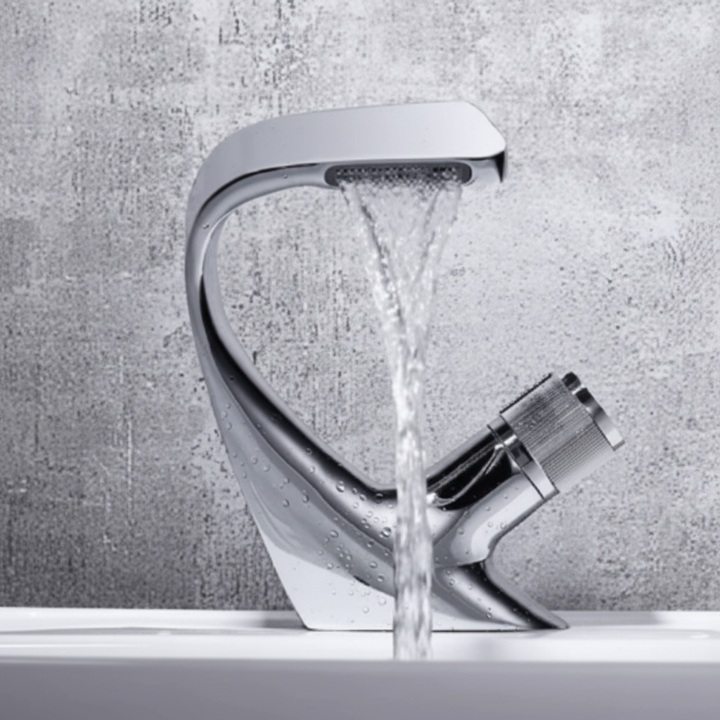 AQUACASCADE – Miscelatore per Lavabo a Cascata di Lusso per Bagni Moderni