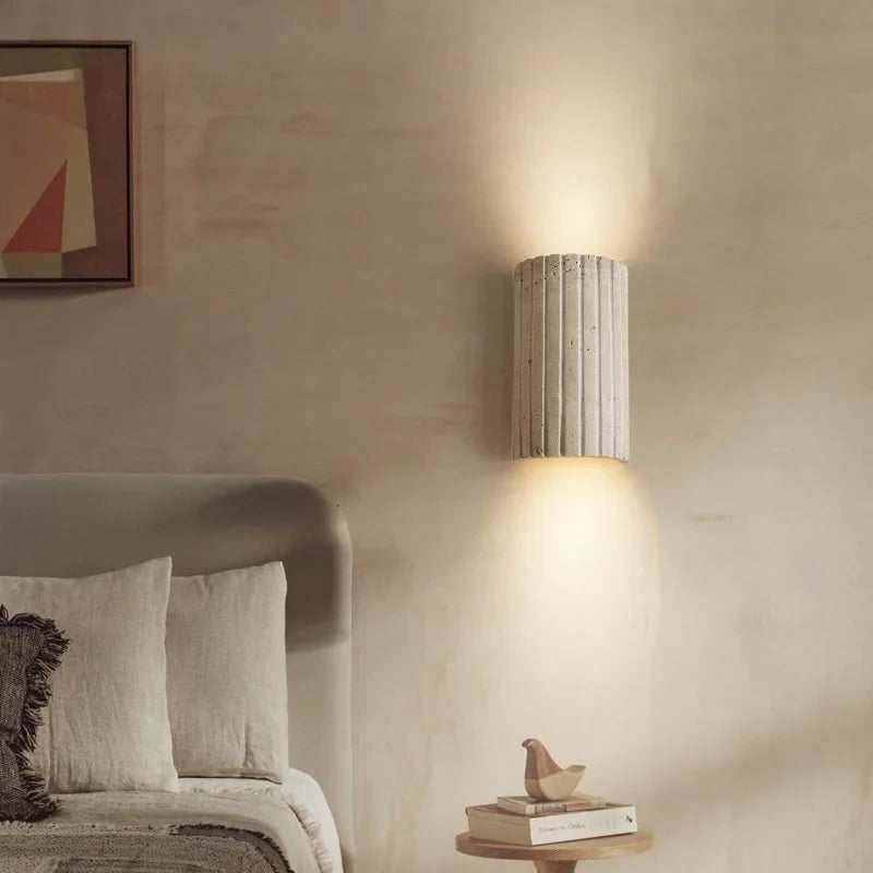 TerraLume Wabi-Sabi Travertino Lampada da Parete LED