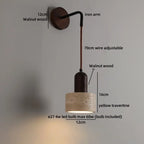 TerraLume Wabi-Sabi Travertino Lampada da Parete LED