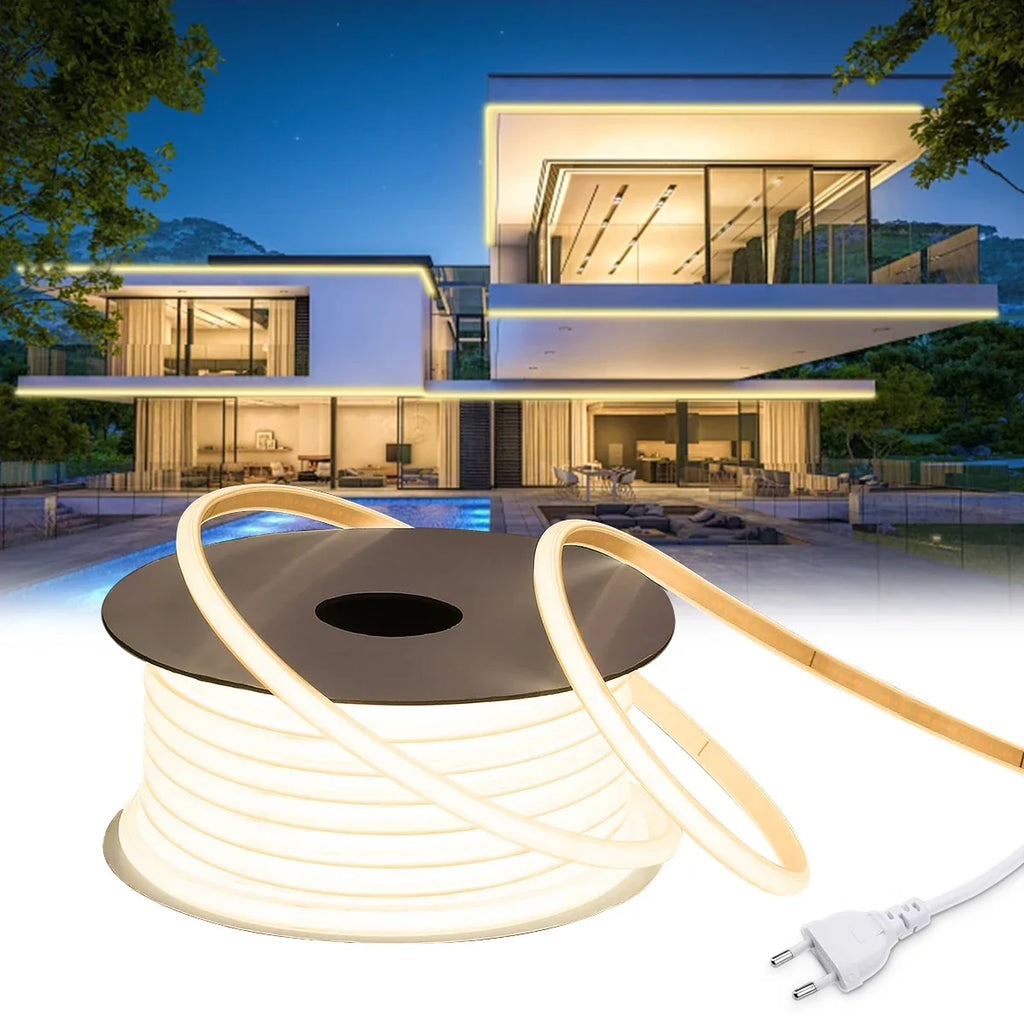 NeoGlow COB LED Neon Striscia Luminosa – 5M / 10M / 20M / 30M 110V–220V LED Impermeabile