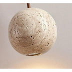 Lampada a sospensione in Travertino – Lampada a sospensione LED rotonda minimalista in stile Wabi-Sabi