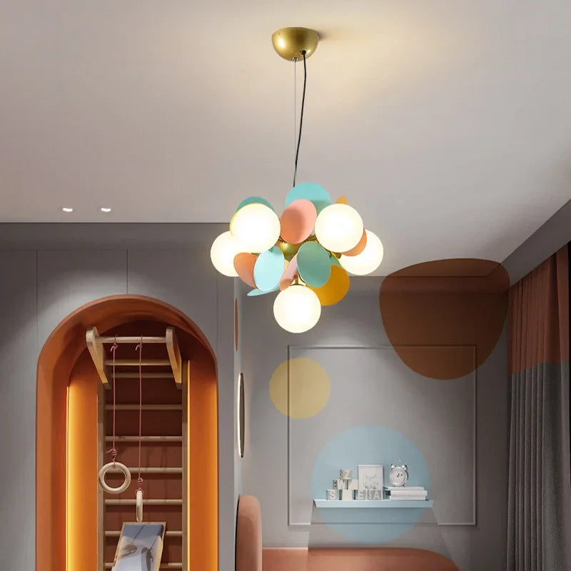 NatureGlow Lampadario a Rami Colorati