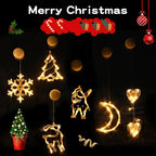 SantaGlow Illuminazione LED per Finestra con Ventosa