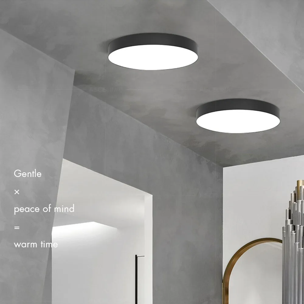 Lampada da soffitto LED rotonda con telaio in metallo
