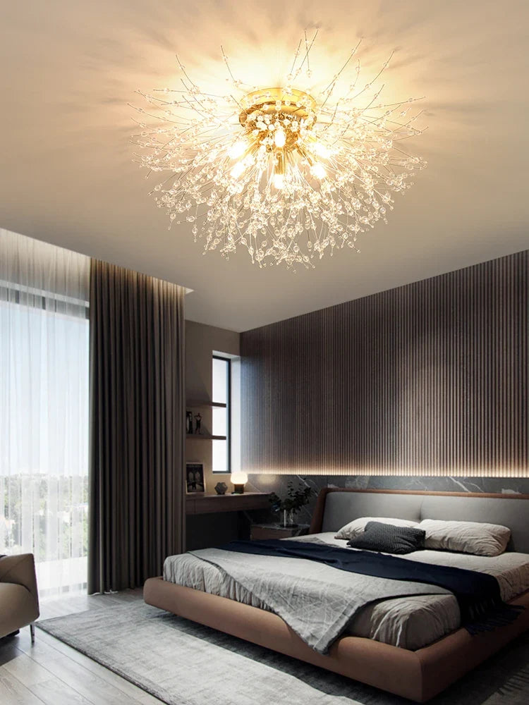 Dandeluxe Palla di Dente di Leone Lampada da Soffitto in Cristallo
