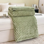 Caelidra - Coperta in Velluto a Righe Calda e Accogliente per Divano e Letto