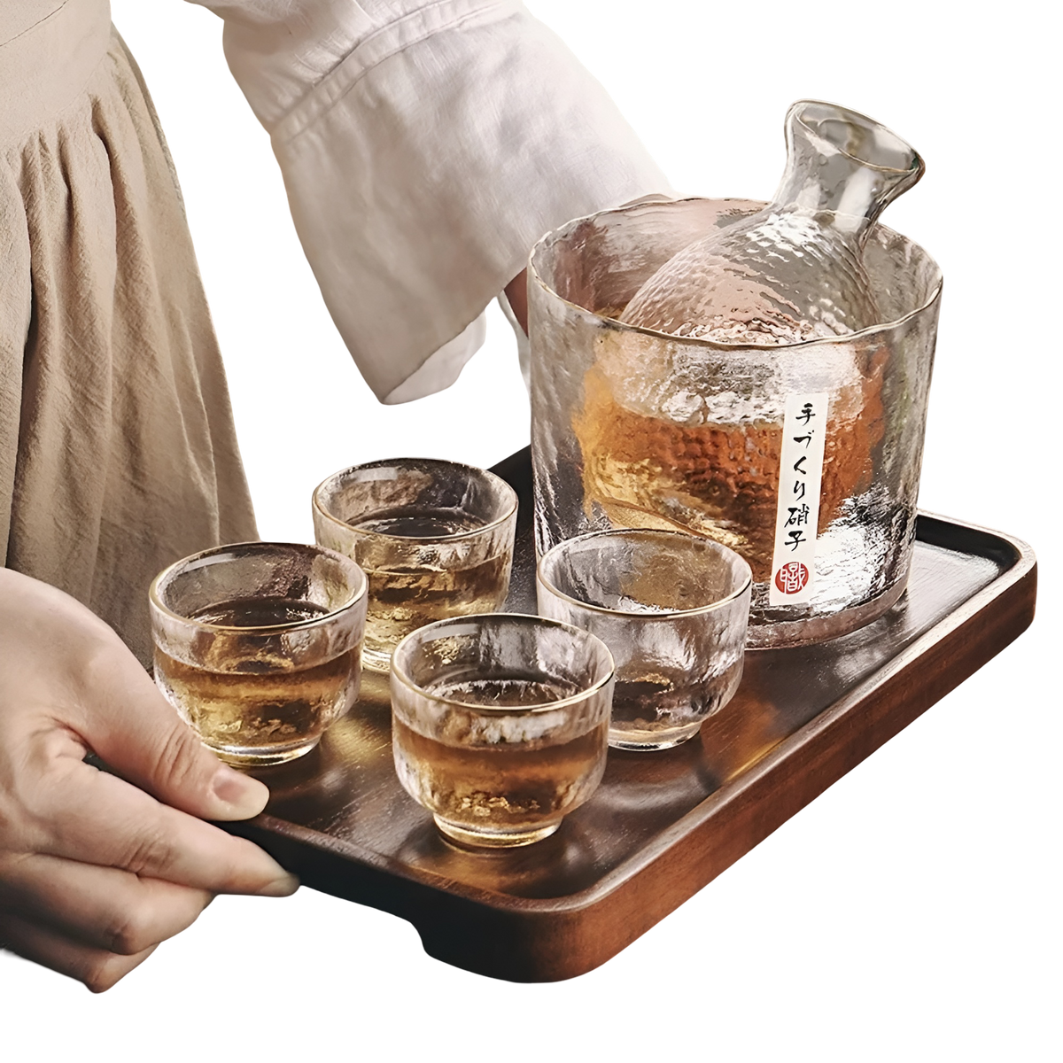 Set di Vetro Giapponese – Elegante Set per Sake e Whisky | Perfetto per Bar e Casa