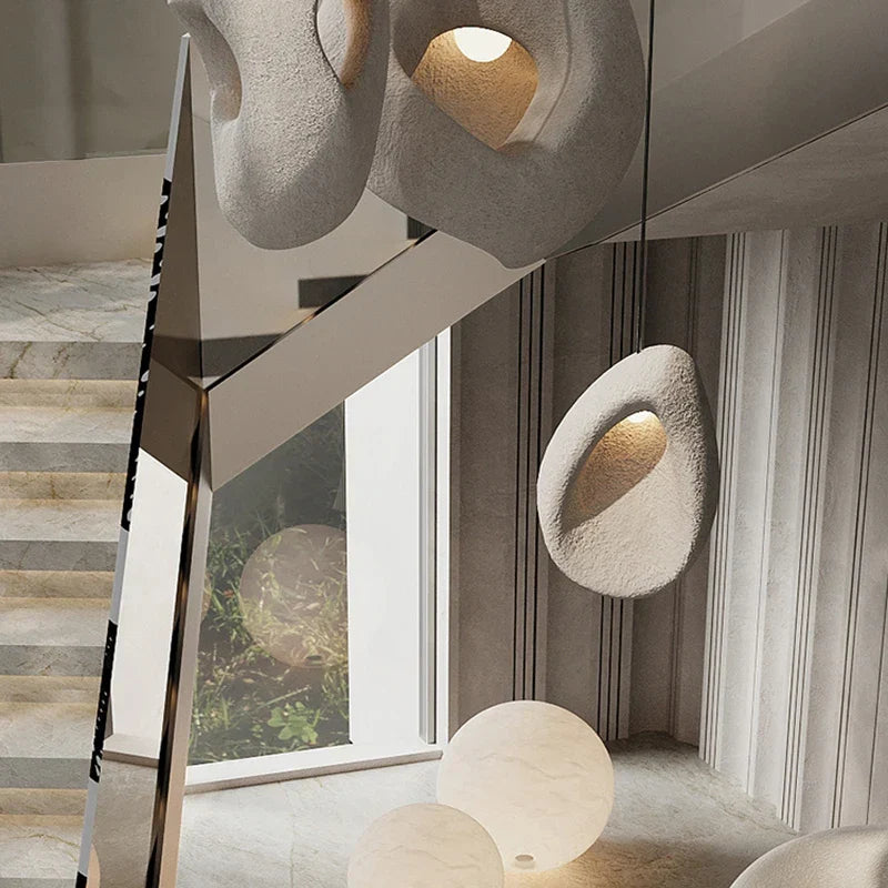 lampadario led wabi-sabi moderno irregolare per decorazione loft