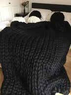 Coperta Chunky Lavorata a Maglia – Plaid Extra Morbido e Caldo per Divano e Letto