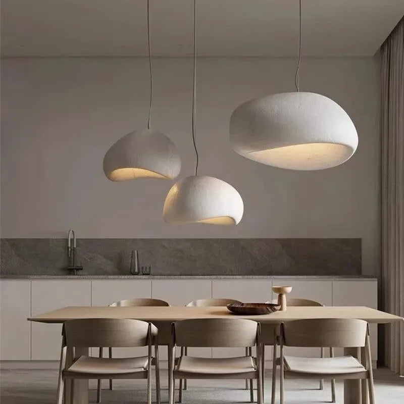 WabiGlow – Lampada a sospensione LED Wabi Sabi moderna per soggiorno, sala da pranzo e camera da letto