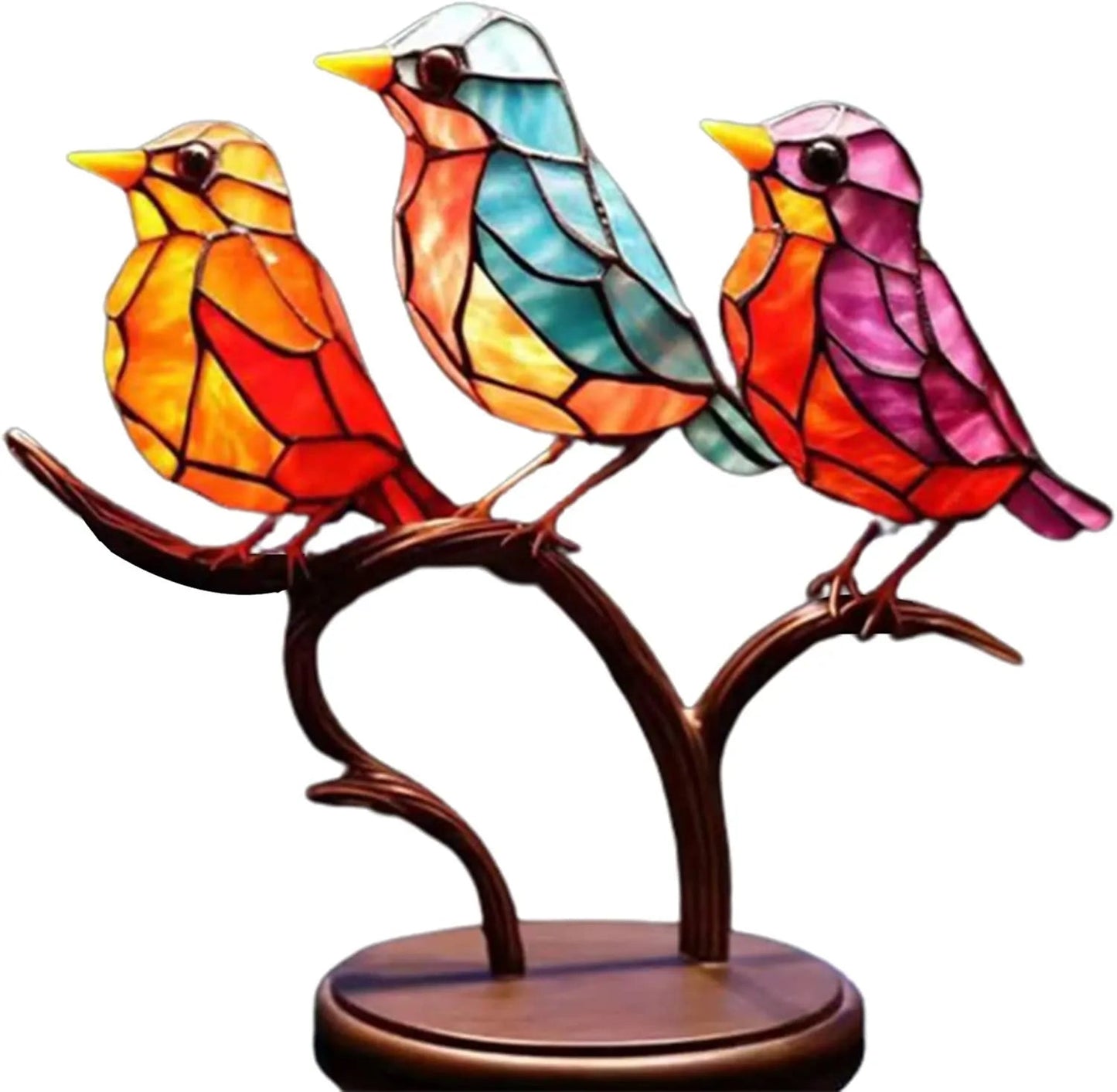 NatureNest - vivaci ornamenti per uccelli da scrivania per spazi di lavoro tranquilli