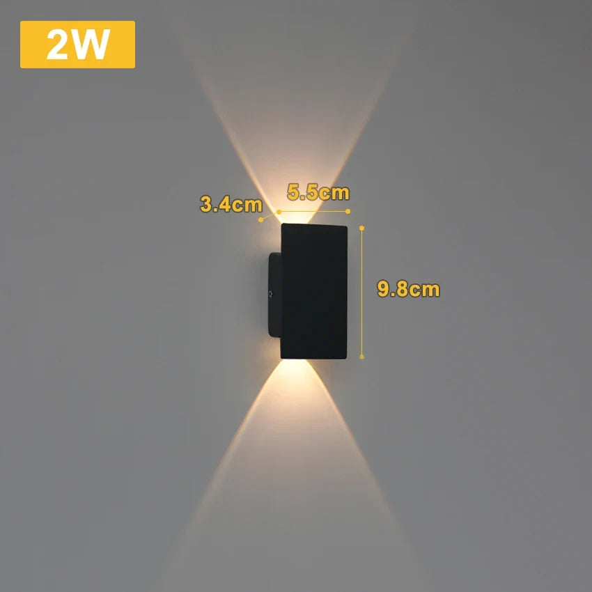LumaShield Duo – Lampada da Parete LED Nera & Bianca