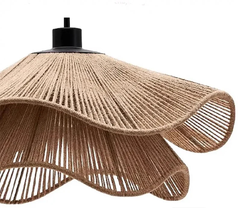 WabiRope Aura: Lampada a Sospensione in Canapa Wabi Sabi Scandinava