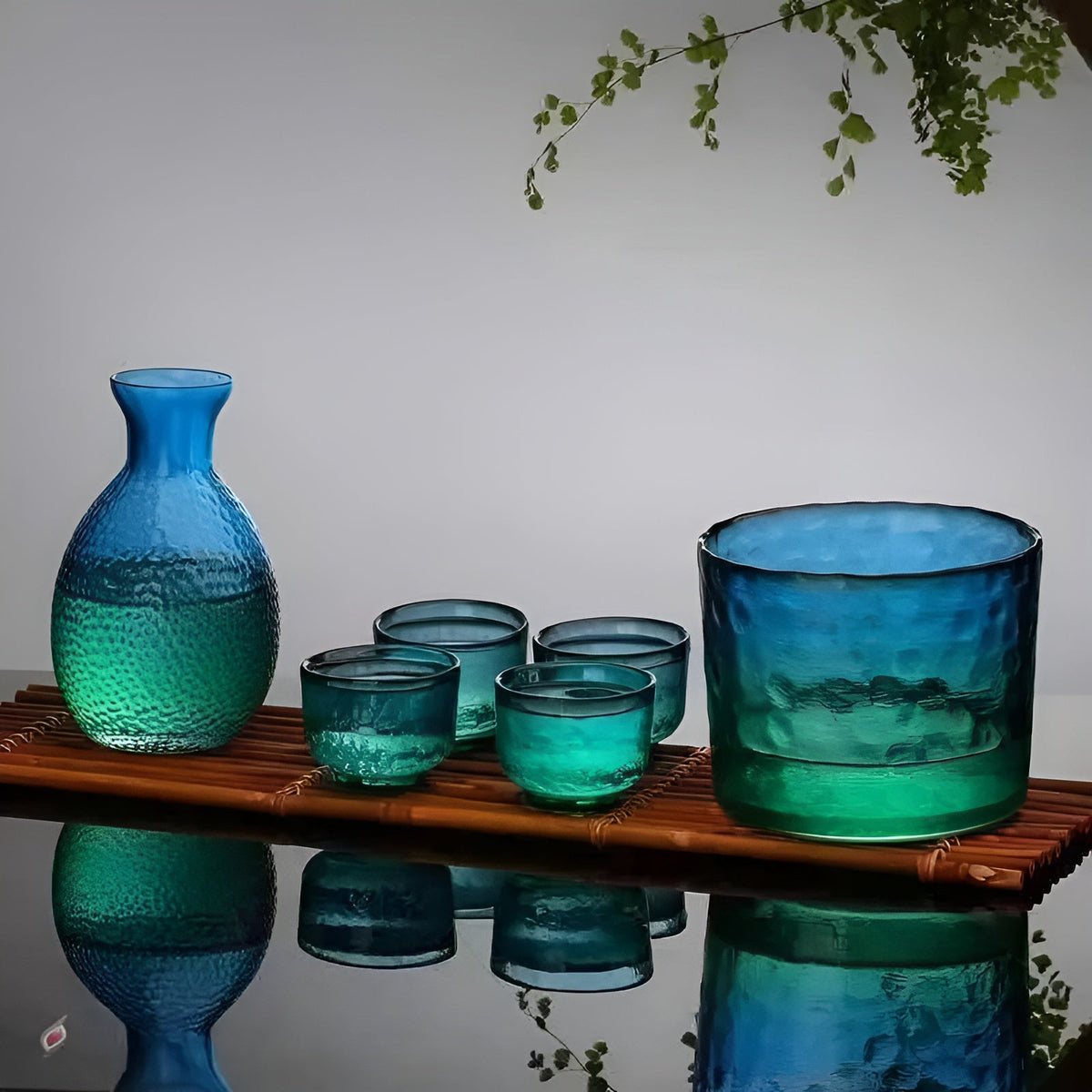Set di Vetro Giapponese – Elegante Set per Sake e Whisky | Perfetto per Bar e Casa
