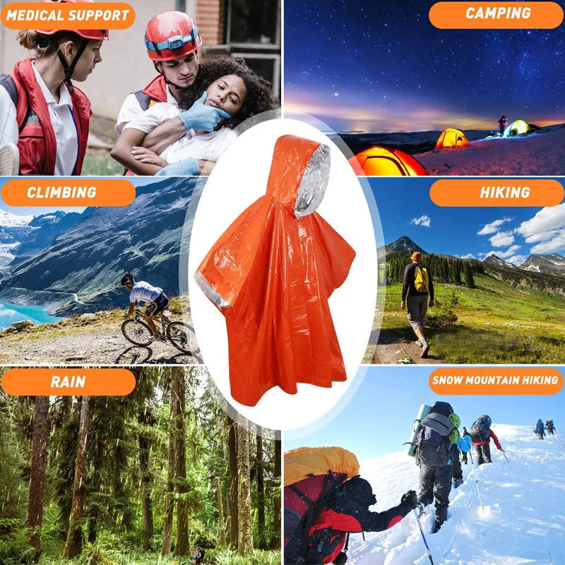 Poncho da Pioggia Pieghevole – Protezione Impermeabile e Antivento