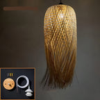 Lampada a sospensione in bambù intrecciato – Illuminazione per sale da tè, ristoranti e hotel