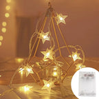 Luci LED di Natale a forma di stelle – Ghirlanda luminosa decorativa per interni ed esterni