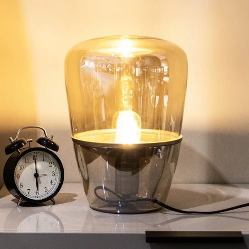 AuroraGlow – Lampada da Tavolo in Vetro LED Design Scandinavo