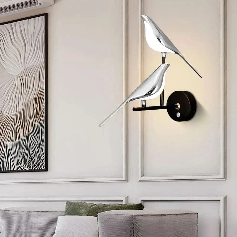 Glarefusion Modern Led Art Design Lampada da Parete con Uccello