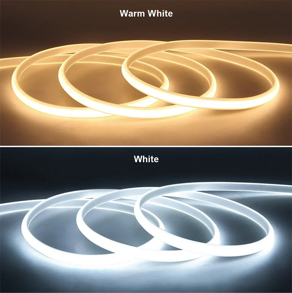 NeoGlow COB LED Neon Striscia Luminosa – 5M / 10M / 20M / 30M 110V–220V LED Impermeabile