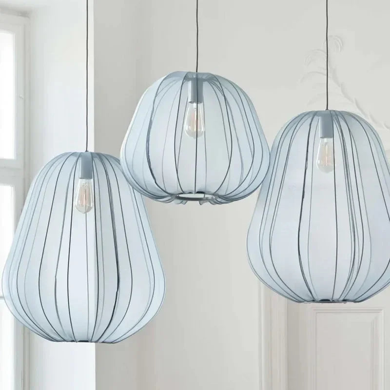 Lampadario in tessuto elegante wabi-sabi