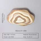Lampadario LED in legno scandinavo chic