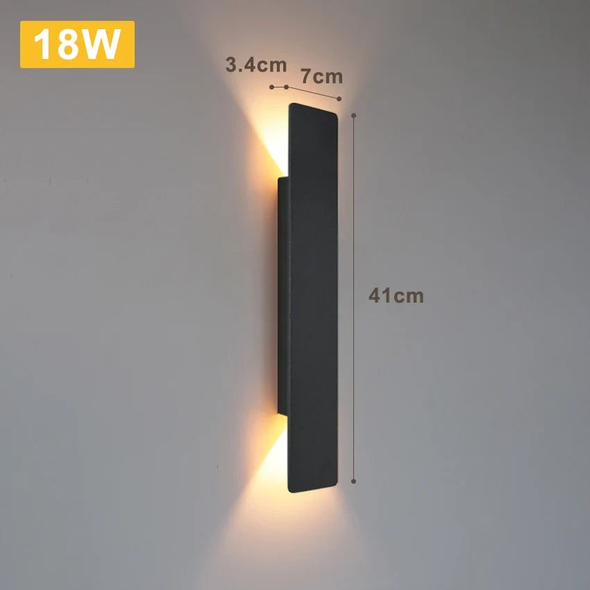 LumaShield Duo – Lampada da Parete LED Nera & Bianca