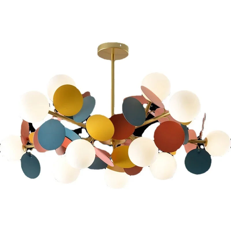NatureGlow Lampadario a Rami Colorati