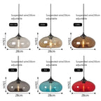 Lampada a Sospensione Moderna Colorata in Vetro