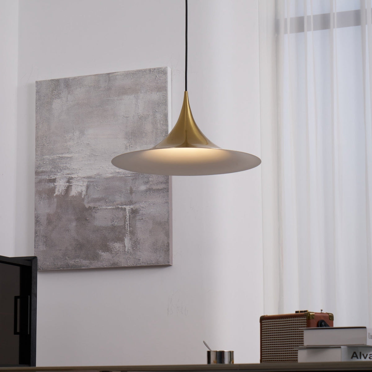 Althiran Acciaio Scultoreo Lampada a Sospensione