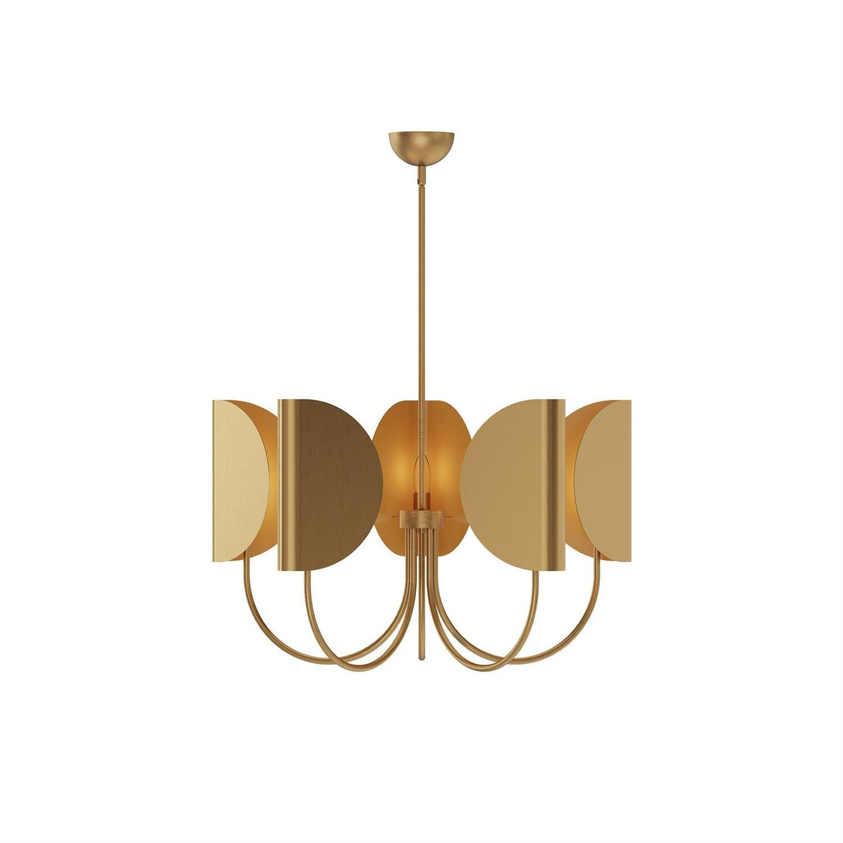 Lampadario in Ottone a Foglia