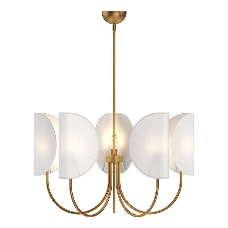 Lampadario in Ottone a Foglia