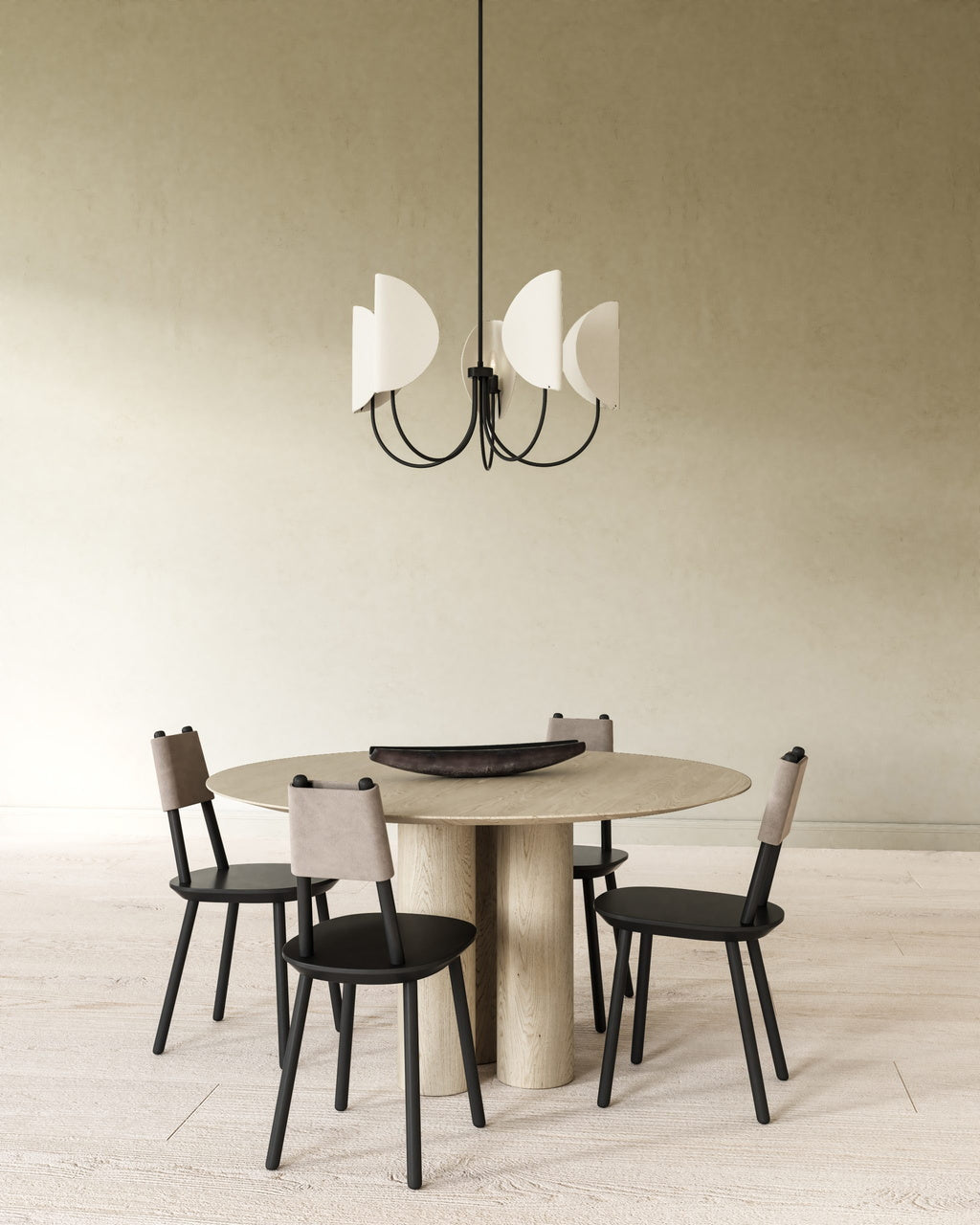 Lampadario in Ottone a Foglia