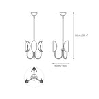 Lampadario in Ottone a Foglia