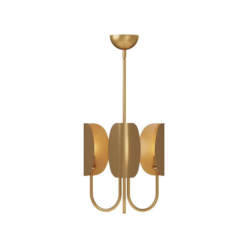 Lampadario in Ottone a Foglia