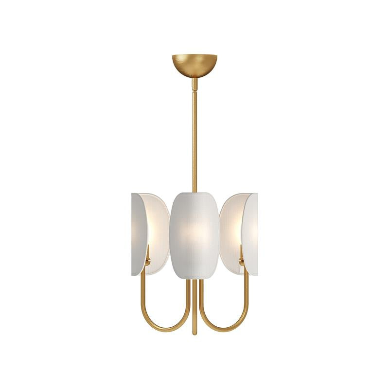 Lampadario in Ottone a Foglia