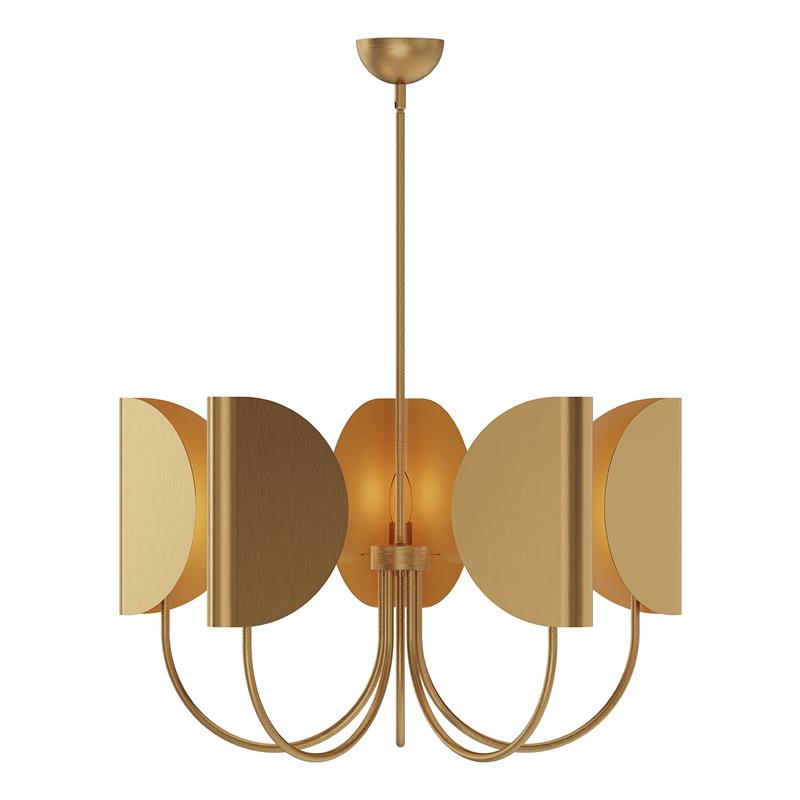 Lampadario in Ottone a Foglia