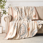 Coperta con Motivo Mandala Serene - 100% Cotone