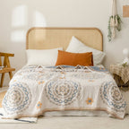 Coperta con Motivo Mandala Serene - 100% Cotone