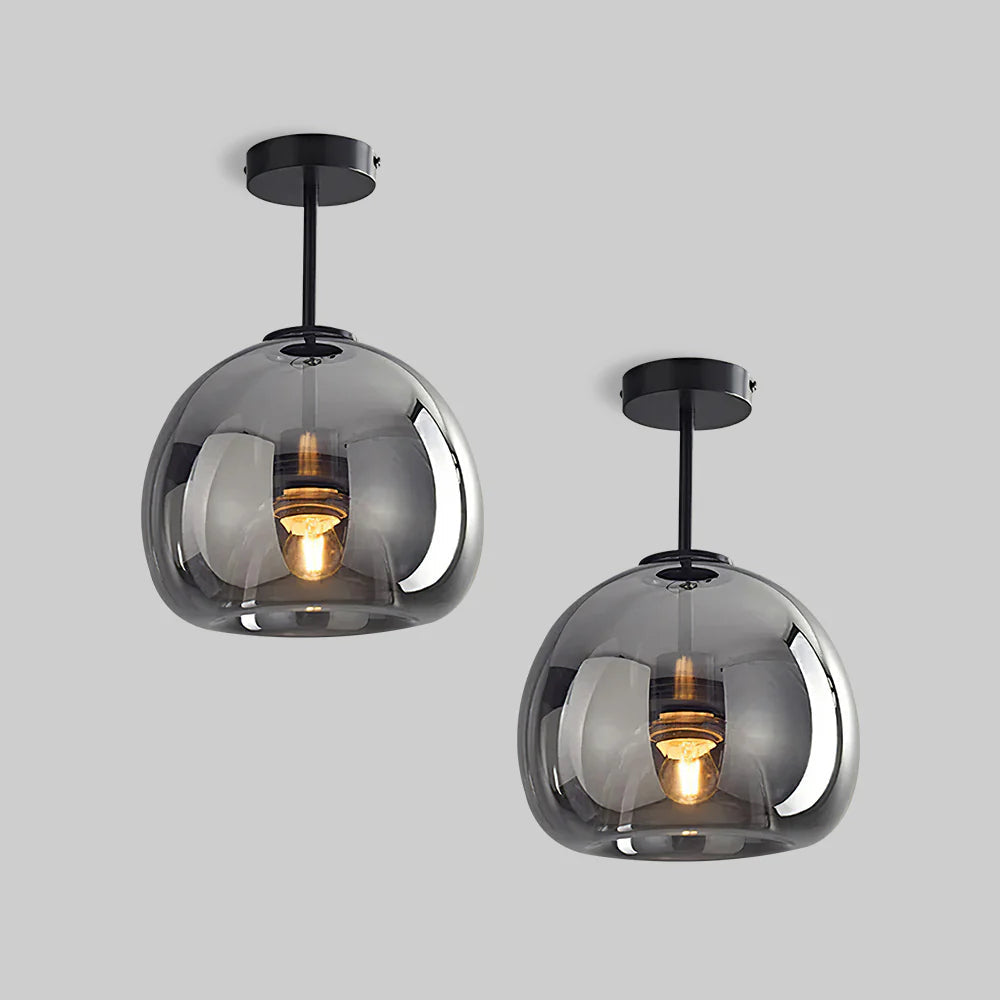 Moderna Semplice Lampada da Soffitto in Vetro di Rame