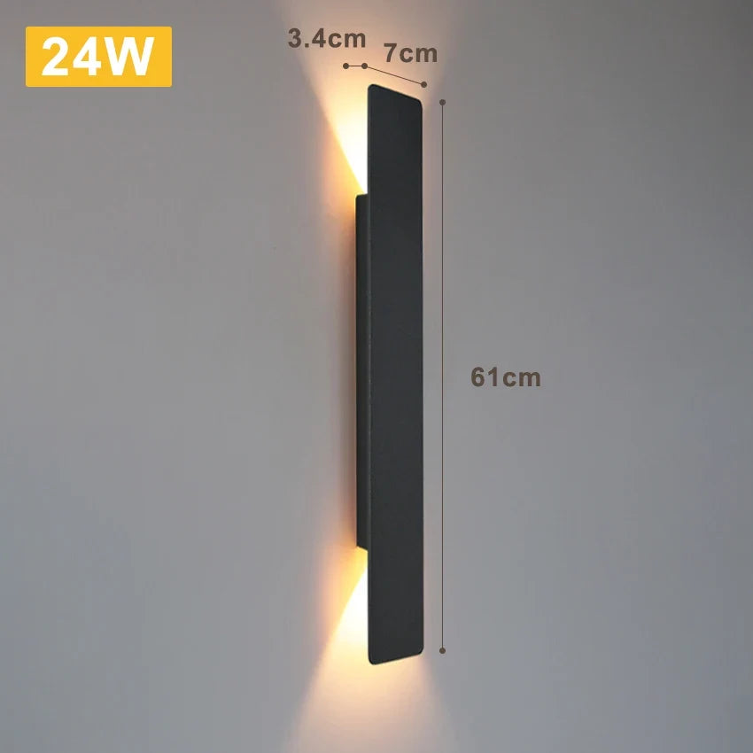 LumaShield Duo – Lampada da Parete LED Nera & Bianca