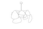 Lampadario in rattan e bambù dal design moderno