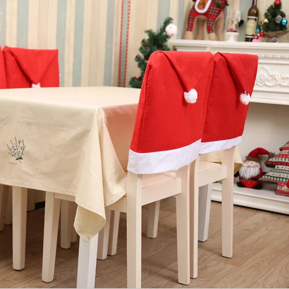 Copri Sedia di Natale – Cappelli di Babbo Natale per Sedie da Pranzo