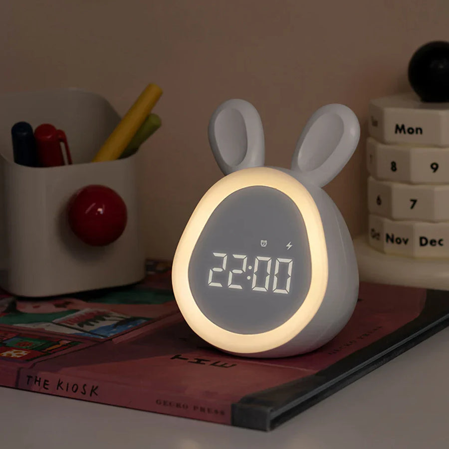 BunnyTime - Orologio Sveglia LED con Luce Regolabile per Mattine Felici