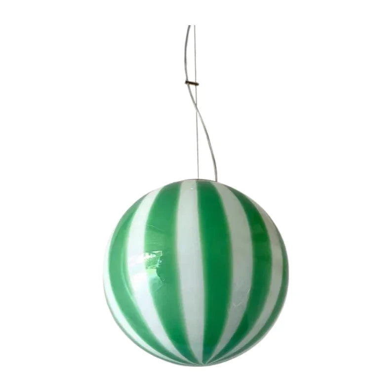 Lampada a Sospensione con Sfera di Vetro Colorata