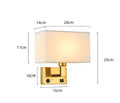 Lampada da Parete Moderna con Paralume in Tessuto