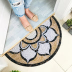 FloraMat - Tappetino rotondo elegante con audaci motivi geometrici