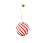 Lampada a Sospensione con Sfera di Vetro Colorata