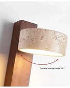 AureaCave Wabi-Sabi Lampada da Parete in Travertino